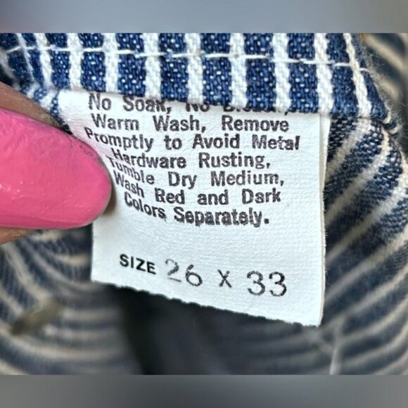 Vintage OshKosh B'Gosh Womens Pin Stripe Denim Vestback Bib Overalls~26x33~USA - Picture 7 of 8